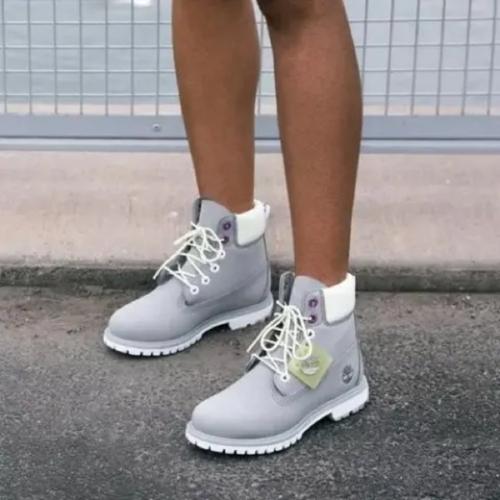 Timberland Light Gray Women's Combat Boots